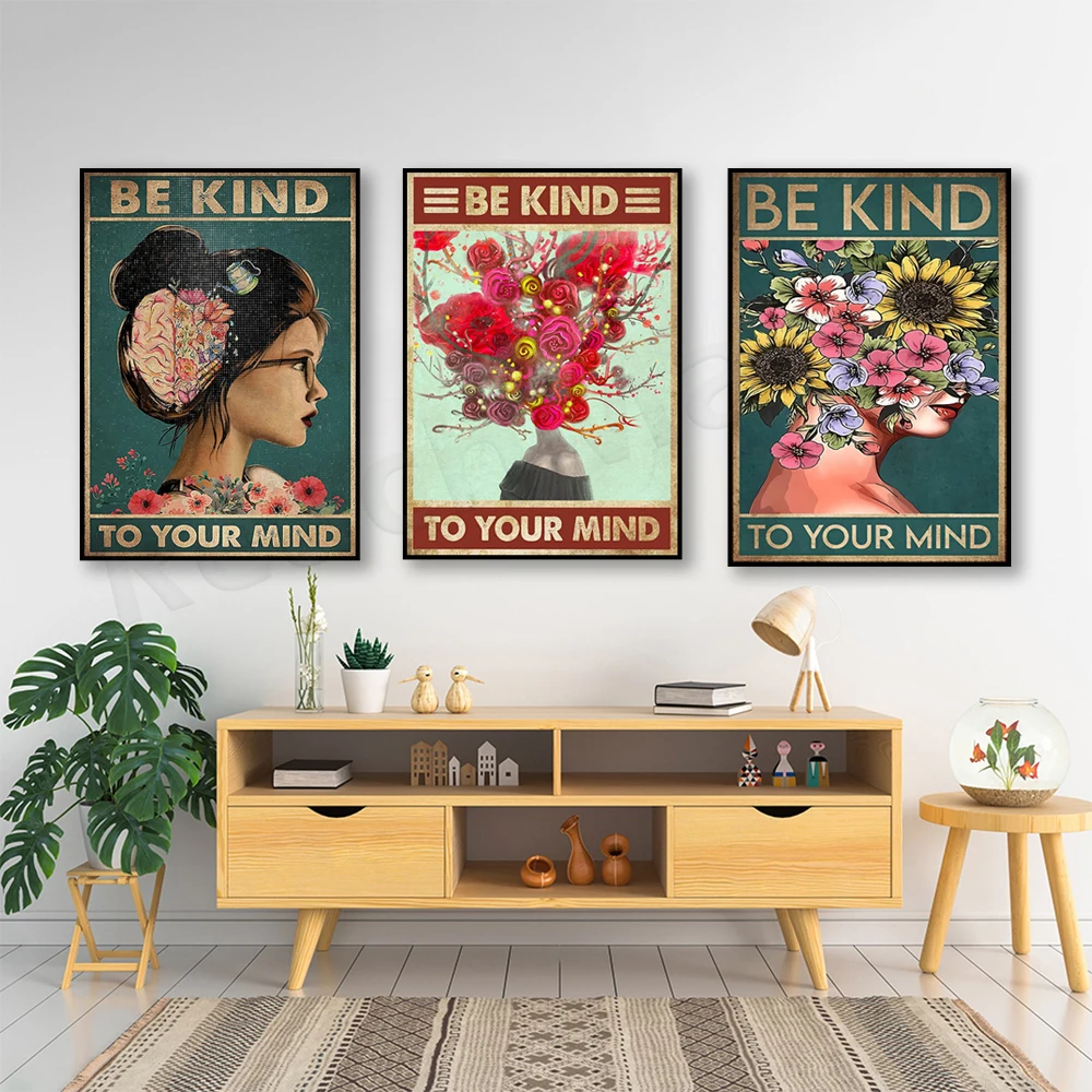Treat your mind well: Women's  - Health Wellness Poster recension och pris