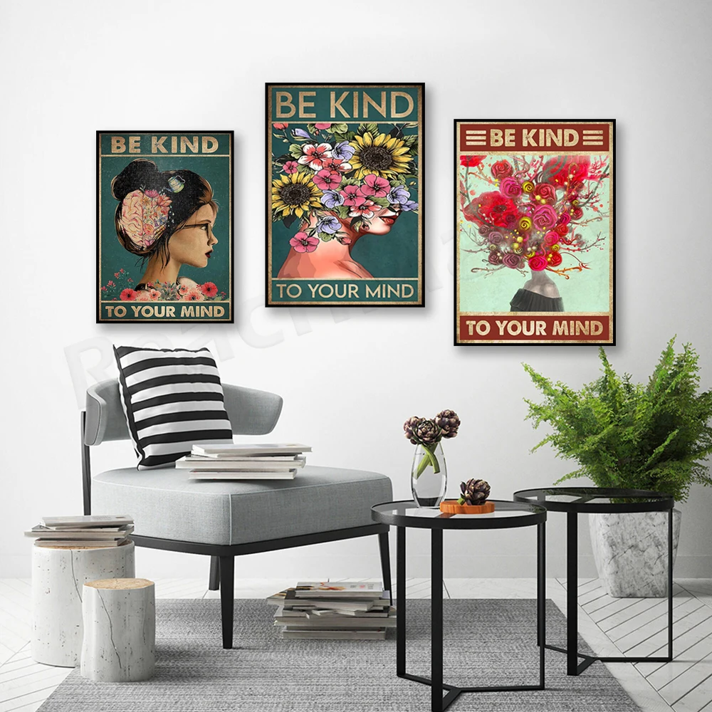 Treat your mind well: Women's  - Health Wellness Poster recension och pris