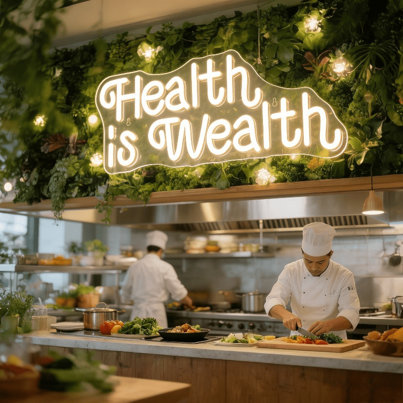 Health is Wealth Neon Sign LED - Health Wellness Lifestyle recension och pris